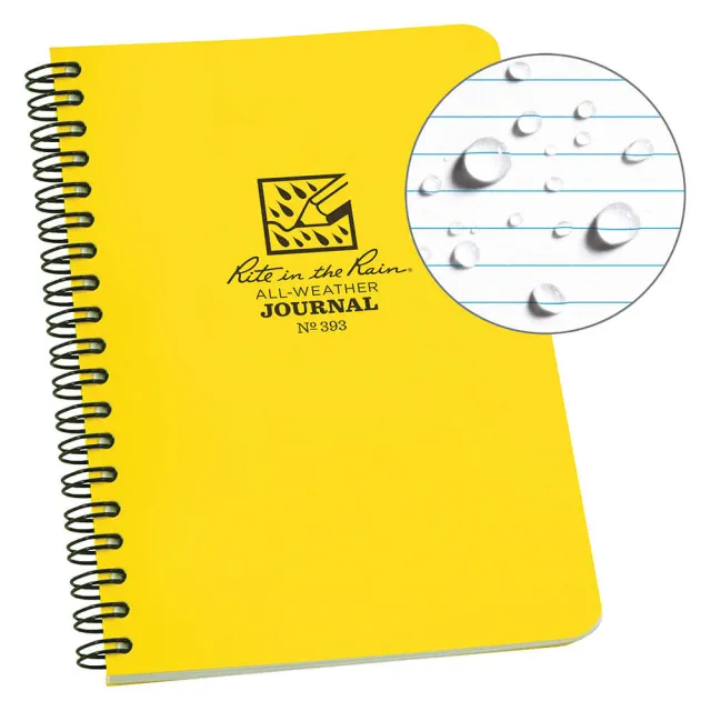 Rite in the Rain Side Spiral Journal Notebook 4.625 x 7 All-Weather Paper