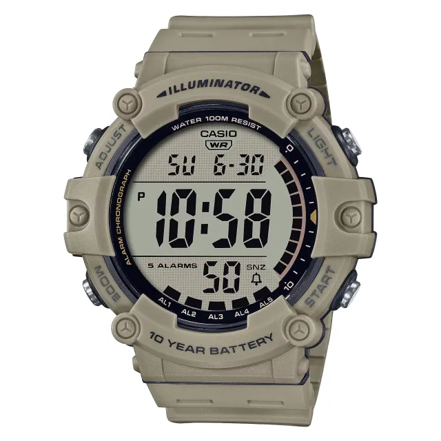Casio Classic Digital Watch 10-Year Battery LED Resin Band