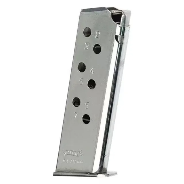 Walther 5136782 PPK .32 ACP Nickel Flush 7rd Handgun Magazine - Walther - 32 ACP
