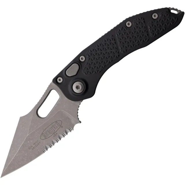 Microtech Stitch 169-11AP 3.75 In SE/PS Apocalyptic BLK ALU Handle - MICROTECH