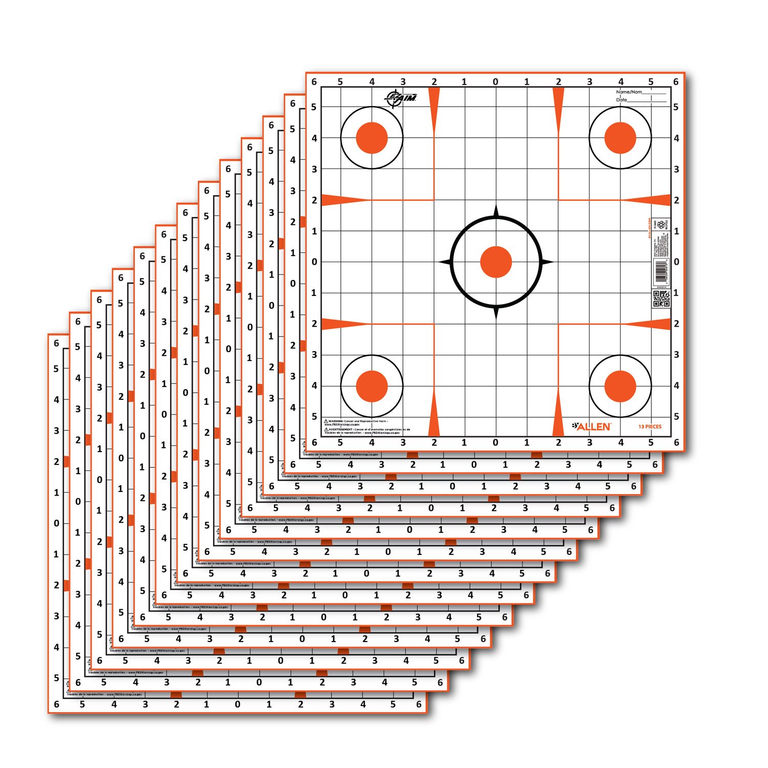 Allen EZ Aim Sight-In Grid Paper Targets 12x12 12 pk. - Allen Company