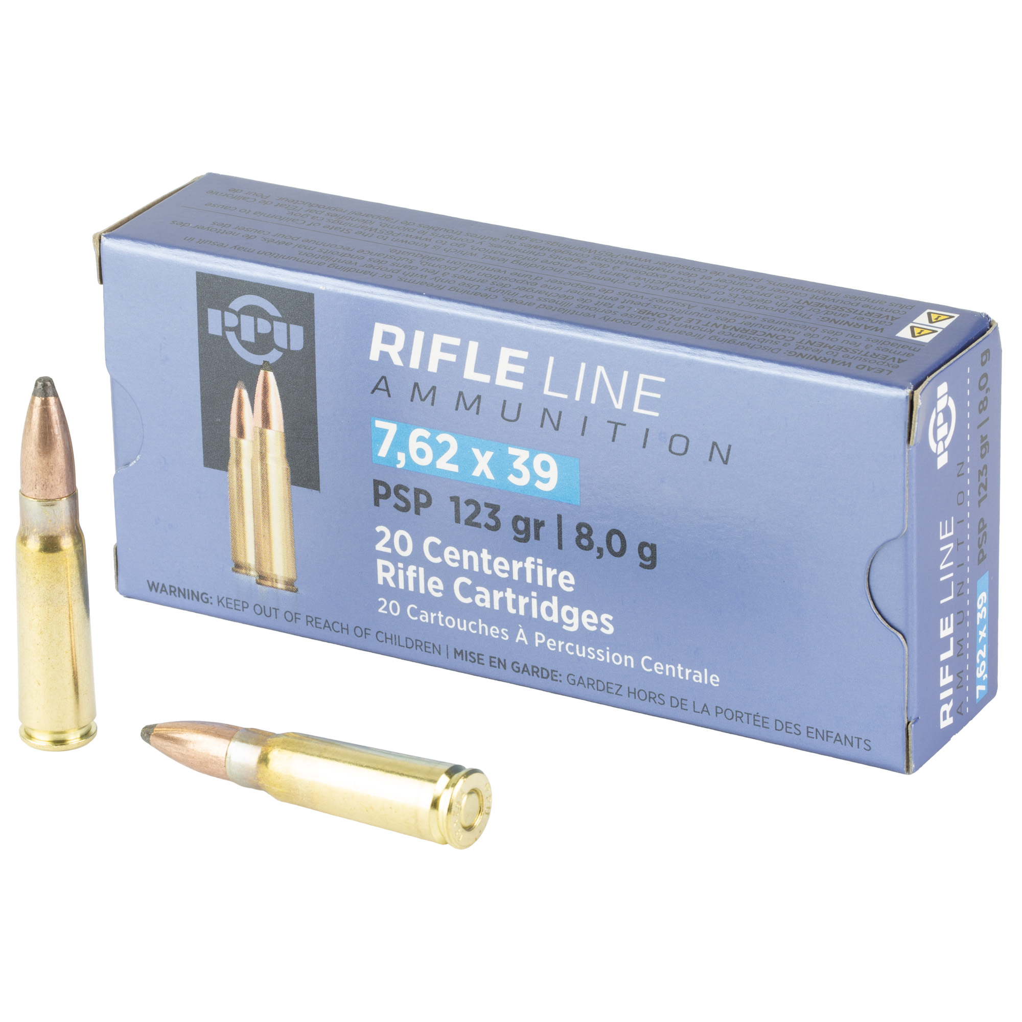 Prvi Partizan PP739P 7.62x39mm 123 Grain PSP Ammunition - Prvi Partizan - 7.62x39mm