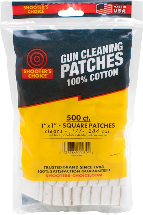 Shooter's Choice 500 Pack 1" Cleaning Patches - Shooter's Choice - .22-.243 CAL.