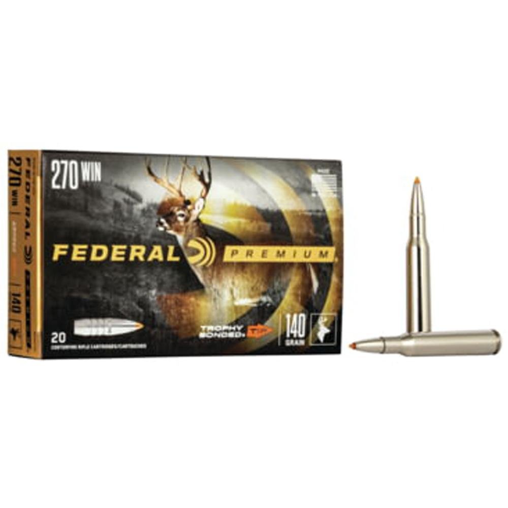 Federal Premium P270TT3 .270 Winchester 140 Grain Trophy Bonded Tip 20 - Federal Premium Ammunition - 270 Win