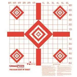 Buy Champion Targets 47388 16 in Paper Sight-In Target 10 Pack Red/White online