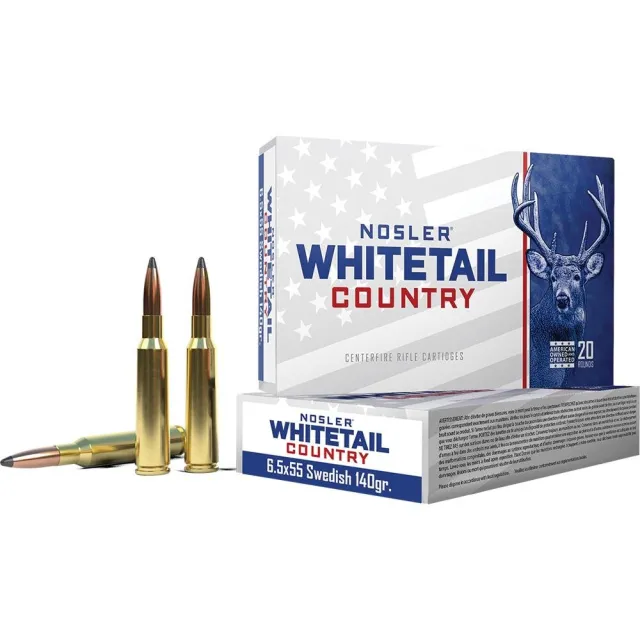 Nosler Whitetail Country 6.5x55mm 140gr JSP 2600fps 20ct - Nosler Bullets Inc. - 6.5x55