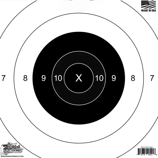 PROSHOT B8-12PK 10" B-8 HVY TGT BULLSEYE - PROSHOT