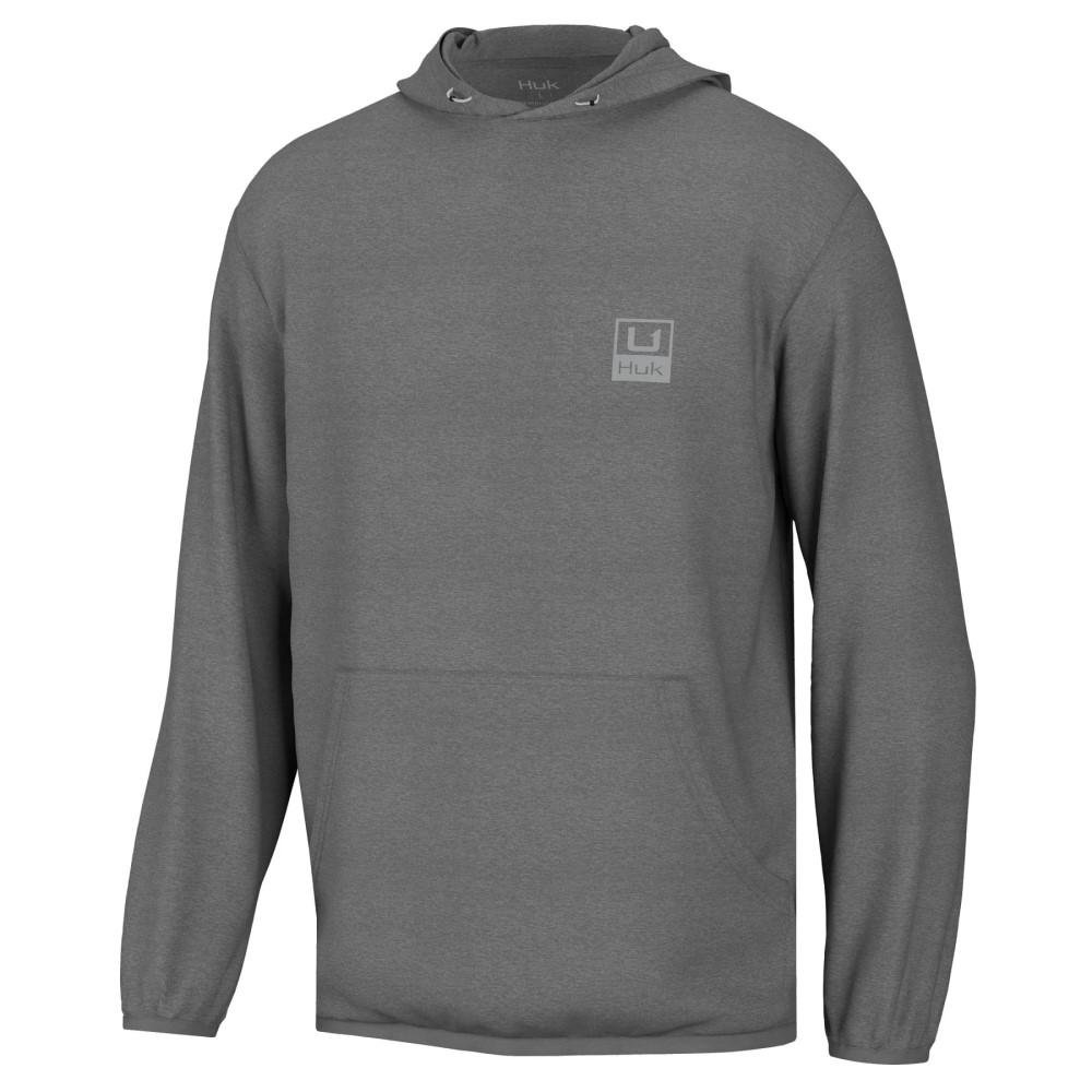 Huk H1300093-015 Huk'd Up Fleece Hoodie Volcanic Ash Heather 2XL - Marolina DBA HUK