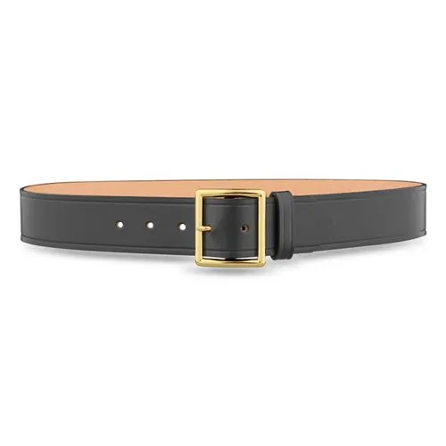 Dutyman 1-3/4" Plain Leather Garrison Style Belt Gold Buckle