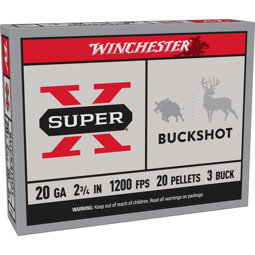 Winchester XB203 20 Gauge 2.75 in 20 Pellets 3 Buckshot 5 Rounds - Winchester - 20 Gauge