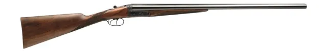 Dickinson LLC Estate Break Open 2.75" 2rd 26" Side By Side Barrel, True Bone-Charcoal Case Hardening Receiver, English Style Turkish Walnut Stock - Dickinson - 16 Gauge