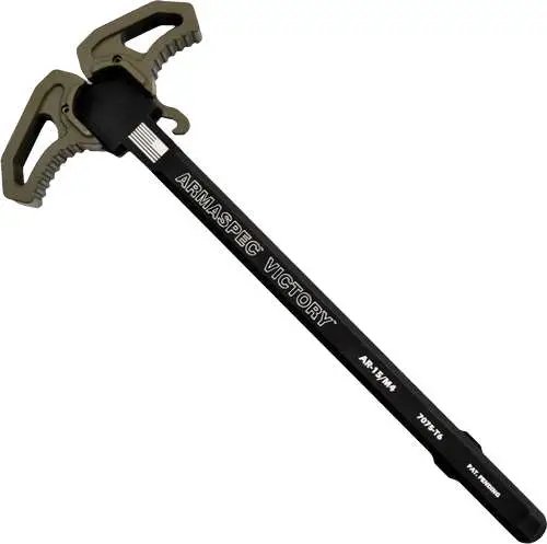 Armaspec ARM161ODG Victory AR-15 Charging Handle, OD Green, 7075 Aluminum - Armaspec