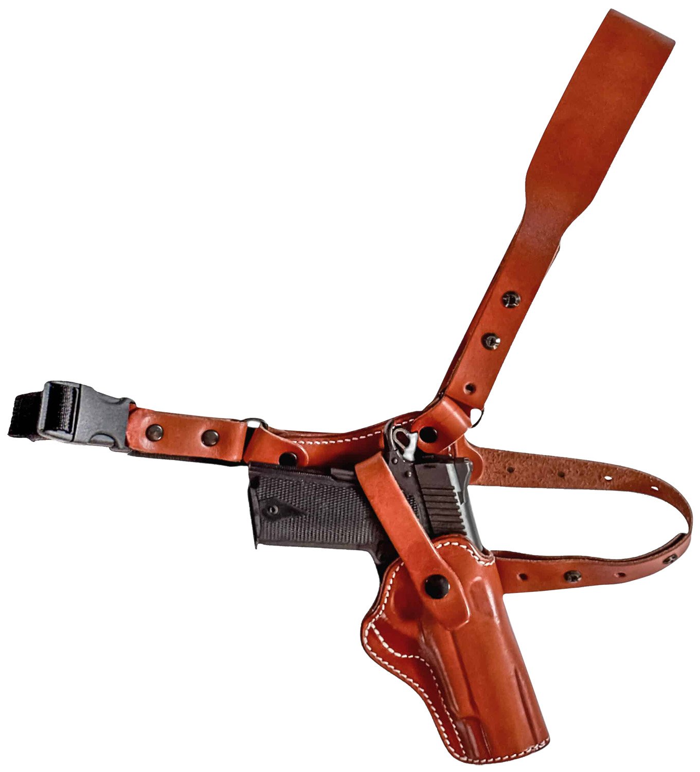 1791 Gunleather PFC-1-CBR-R Optic Ready 1911 Govt RH Shoulder Rig Brown - 1791 Gunleather