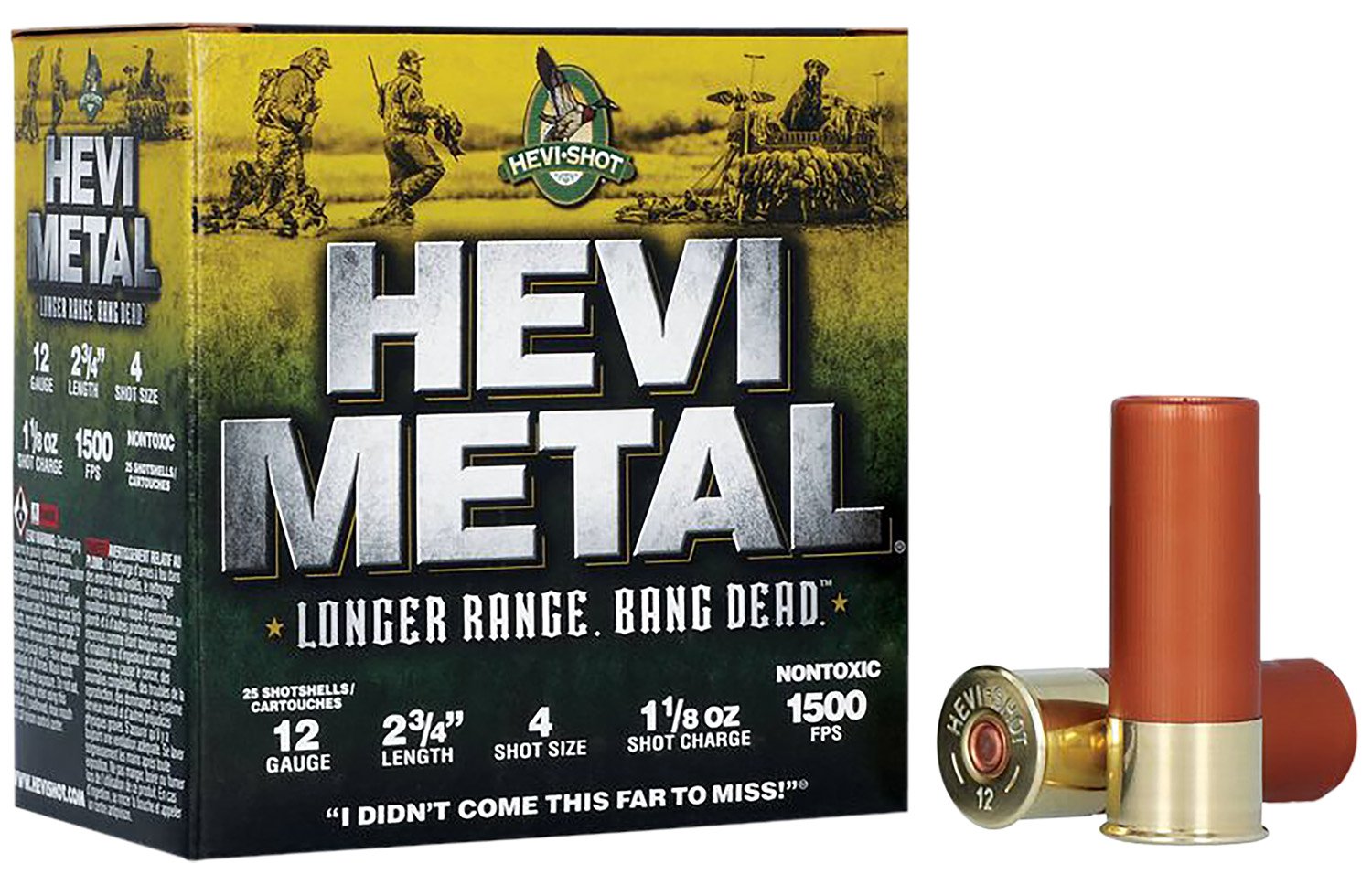Buy HEVI-Shot HS38704 12 Gauge 2.75" 1 1/8oz 4 Shot 25/Box 1500fps online