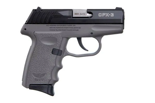 SCCY CPX3CBSG 380ACP Poly Grey/Blk 10rd