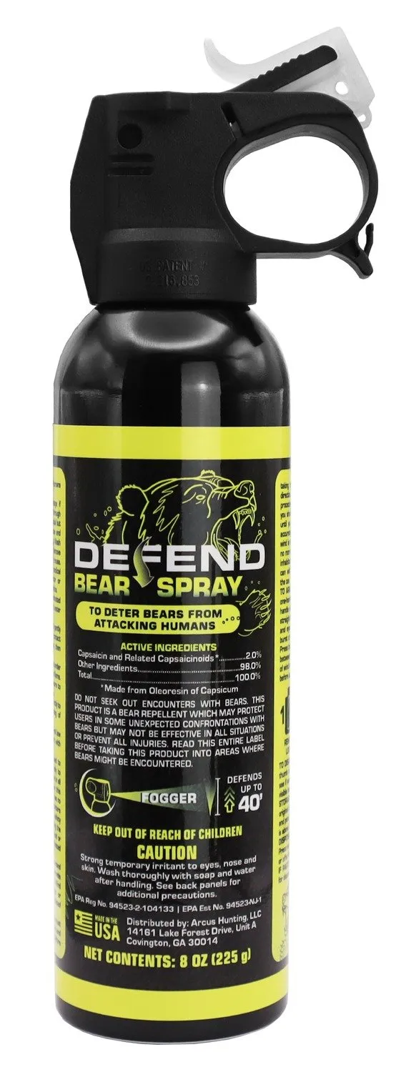 Defend Bear & Mountain Lion Repellent Spray 8oz 40ft Range - DEFEND
