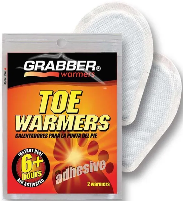 Rounded Toe Adhesive Toe Warmers - Orange (Model: TWES) - Grabber