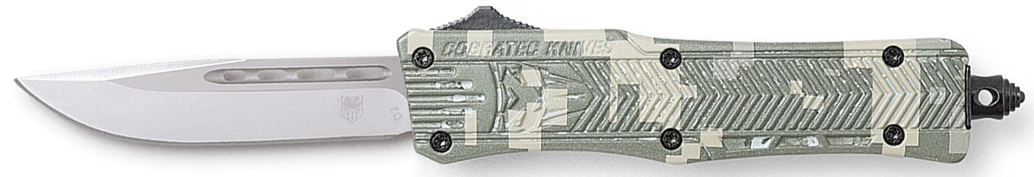 CobraTec SADCCTK1SDNS CTK-1 2.75" D2 Steel OTF Knife, Camo Handle - CobraTec Knives