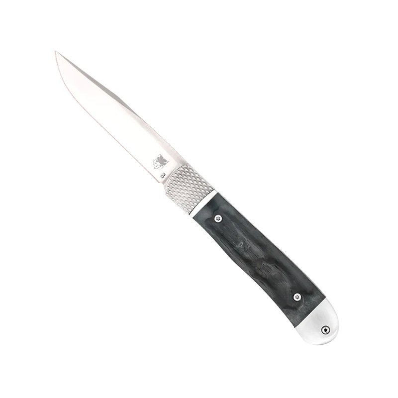 CobraTec Knives Trapper CTTHRBLK 3.12 In D2 Steel Hidden Release - CobraTec Knives