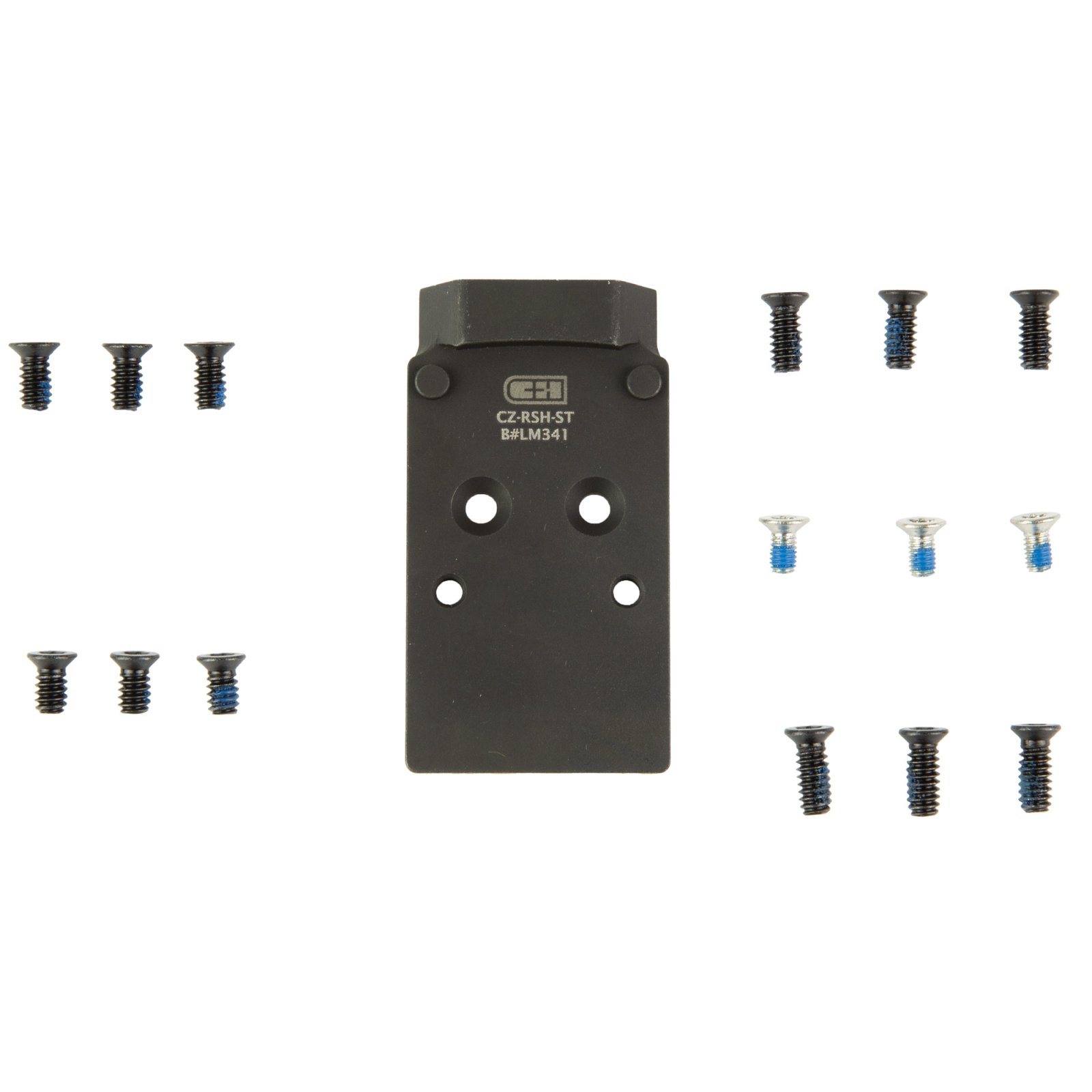 C&H Precision CZ-RSH-ST V4 Optic Mount Plate for CZ P-10, Black Anodized - C&H Precision
