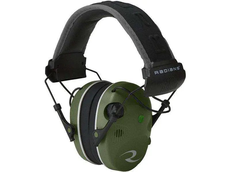 Buy Radians R3400 Quad Mic Earmuff, Military Green/Black, NRR 24 dB, 3.5mm Jack online