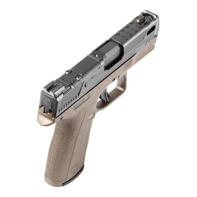 S&W PC Shield-X Carry Comp Midnight Bronze Handgun 9mm Luger 13(1)&15(1)rd Magazines 3.6 Ported Barrel Thumb Safety - Smith & Wesson Inc. - 9mm