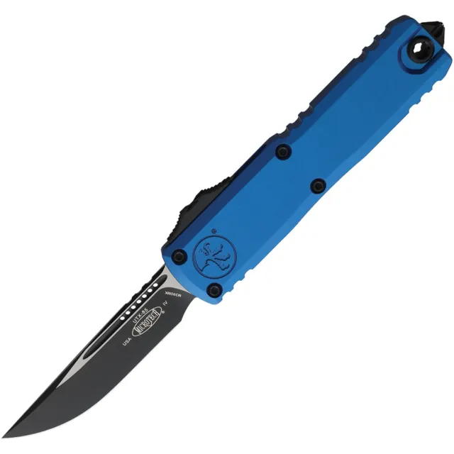 Microtech UTX-85 G4 3.1 In SE Black Standard Blue ALU Handle - MICROTECH for sale at Iron and Lace