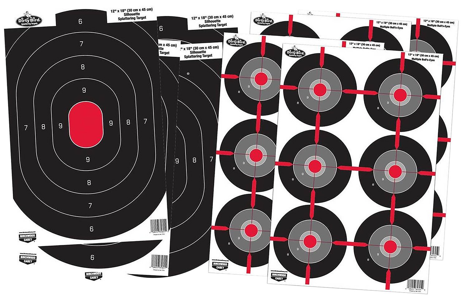 Birchwood Casey Dirty Bird 12x18 Target Combo 8-Pack - Birchwood Casey