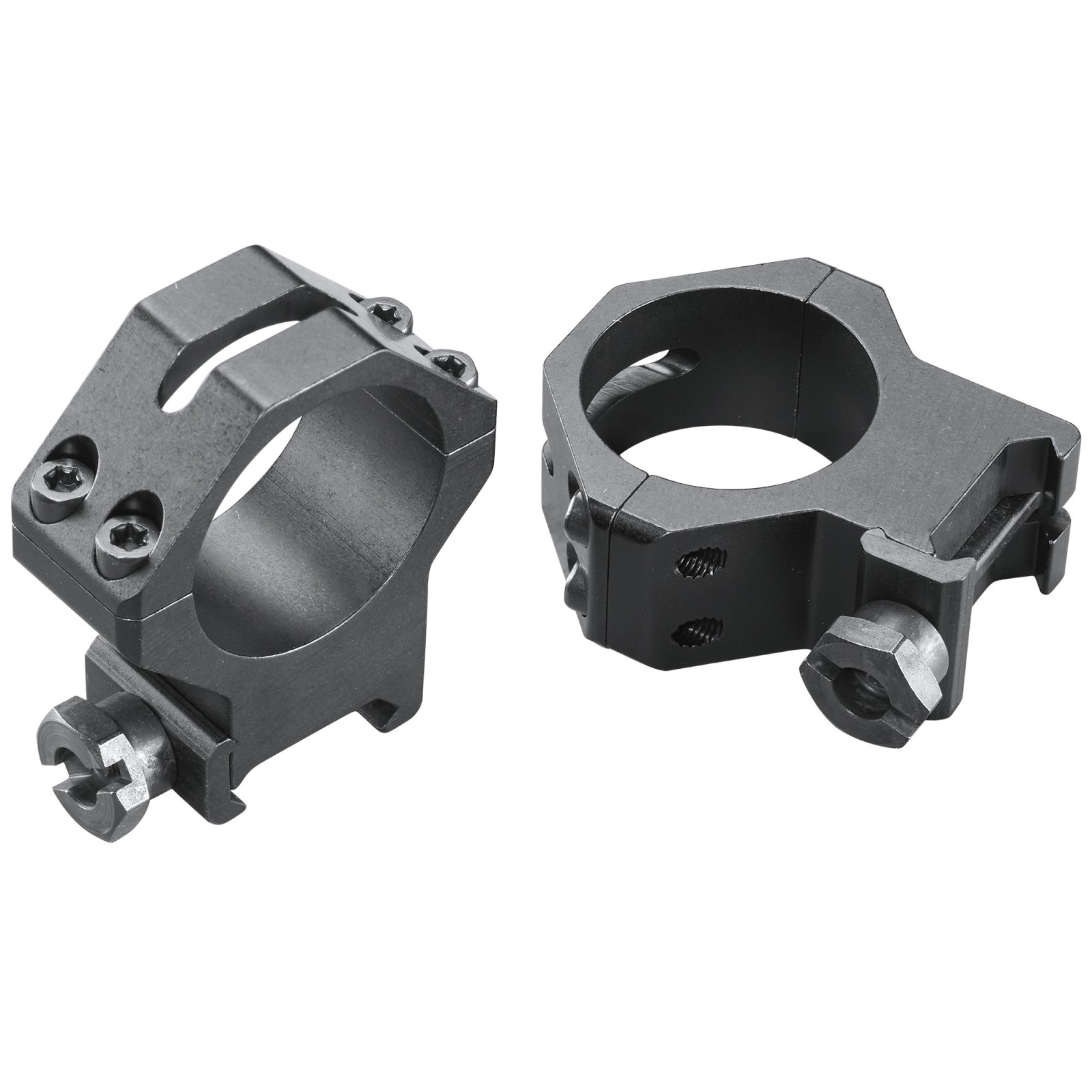 Weaver Mounts 48366 Skeleton Rings Scope Ring Set Black Anodized Aluminum 30mm Tube High Four Hole - Weaver - 30MM
