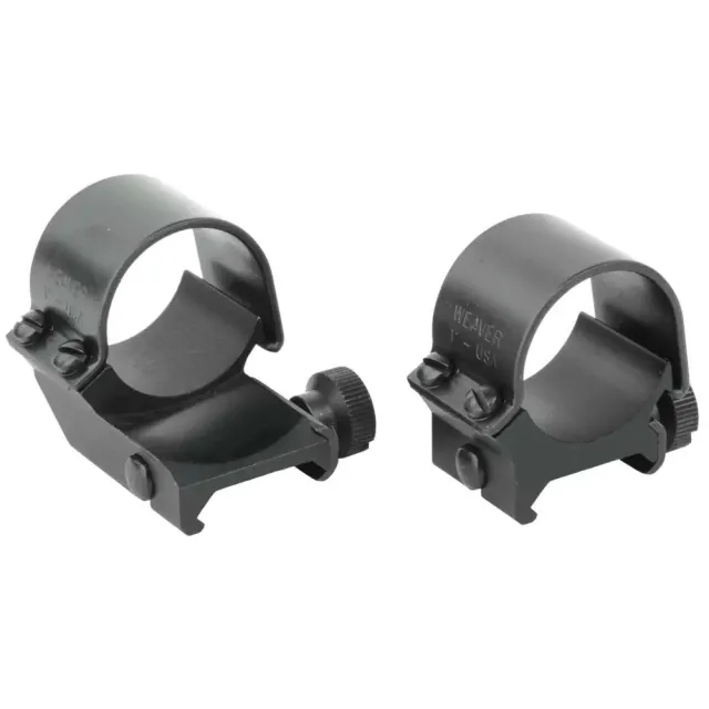 Weaver 49091 Detachable Top Mount Rings 1 Inch Medium Matte Black - Weaver - 1"