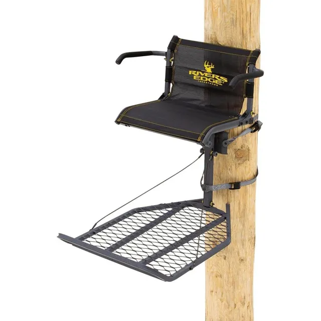 Rivers Edge Lounger Hang-On Treestand Black - Ardisam (River's Edge/ Barronett Blinds)