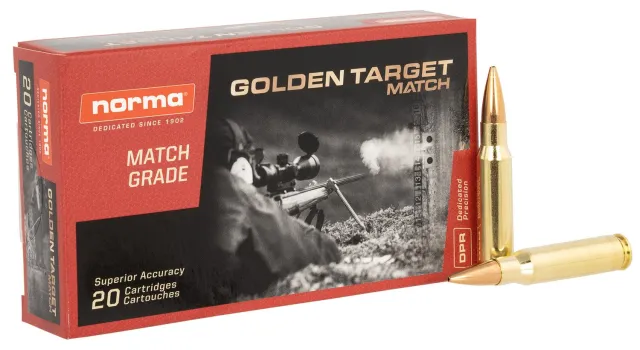 Norma 10177432 .308 Win 168gr BTHP Golden Target Match Ammo 20/Box - Norma - 308 Win
