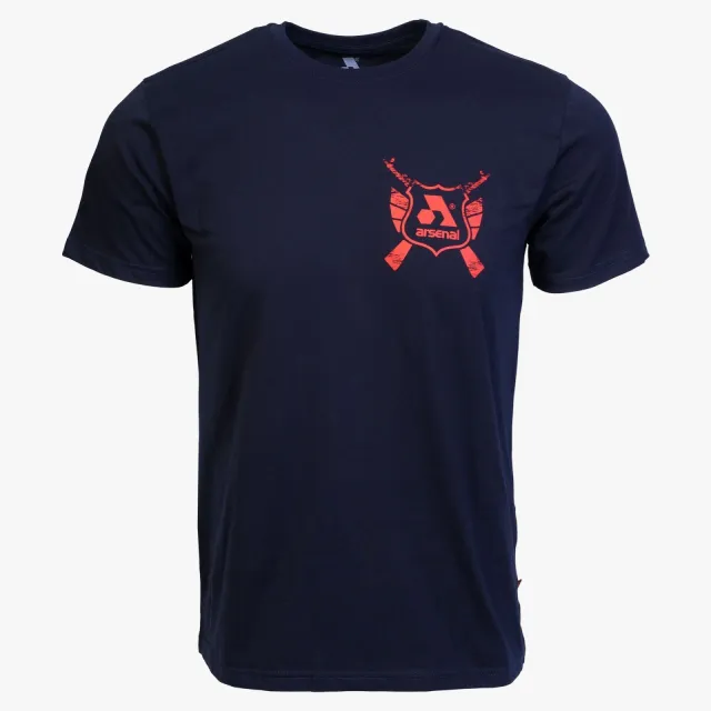 Arsenal Medium Blue Cotton Relaxed Fit Classic T-Shirt - Arsenal