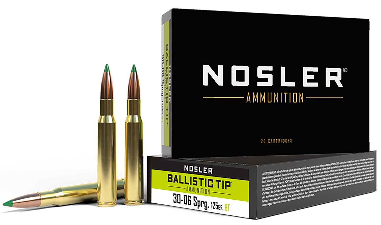 Nosler 40068 .30-06 Springfield 125 Grain Ballistic Tip 20 Rounds - Nosler - 30-06 Springfield