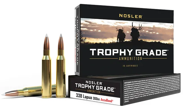 Nosler Trophy Grade 338 Lapua Magnum 300 Grain 20 Rounds Centerfire Ammo