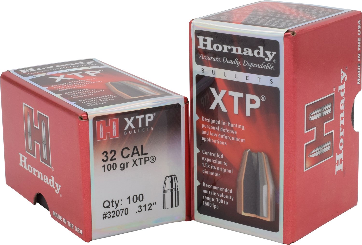 Hornady 32070 XTP Hunting 32 Cal .312 100 gr Hollow Point (HP) - Hornady - 32 Caliber