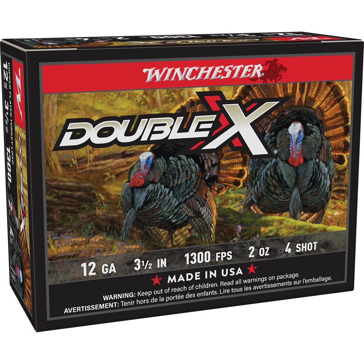 Winchester Ammo STH12354 Double X High Velocity Turkey 12 Gauge 3.50" 2 oz 1300 fps 4 Shot 10 Bx/10 Cs - Winchester - 12 Gauge