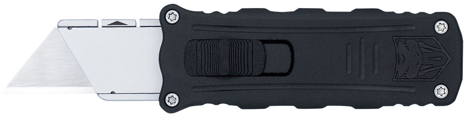 CobraTec Knives Side Button OTF Utility Knife 1.75 In Black/Silver - CobraTec Knives
