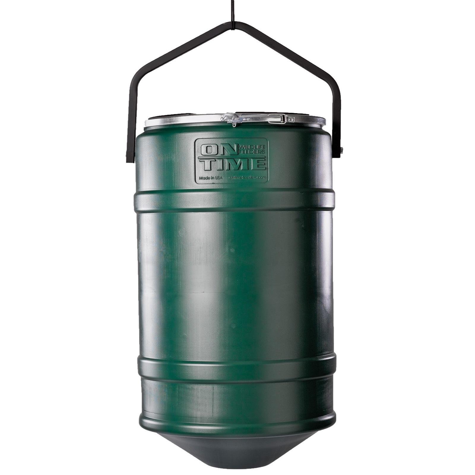 On Time 200 Lb Barrel With Hanger (Without Timer) - On Time Wildlife Feeders