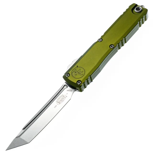 Microtech Ultratech G4 3.55 In Stonewash OD Green Aluminum Handle - MICROTECH