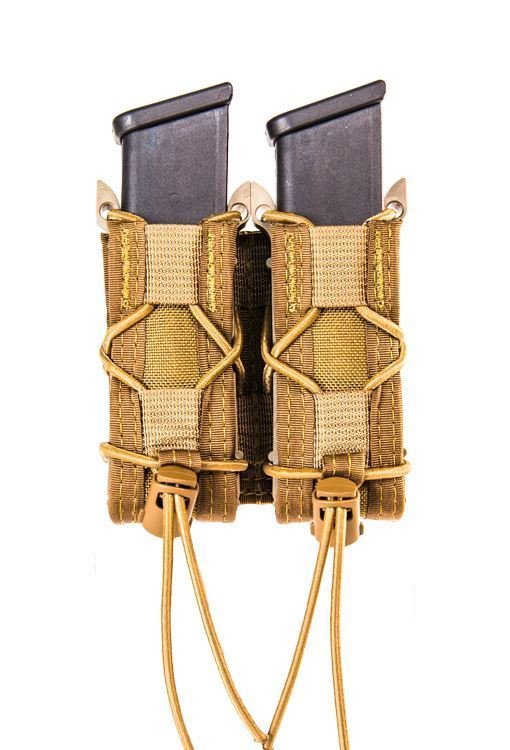 High Speed Gear 11PT02CB Double TACO Mag Pouch Coyote Brown MOLLE - High Standard