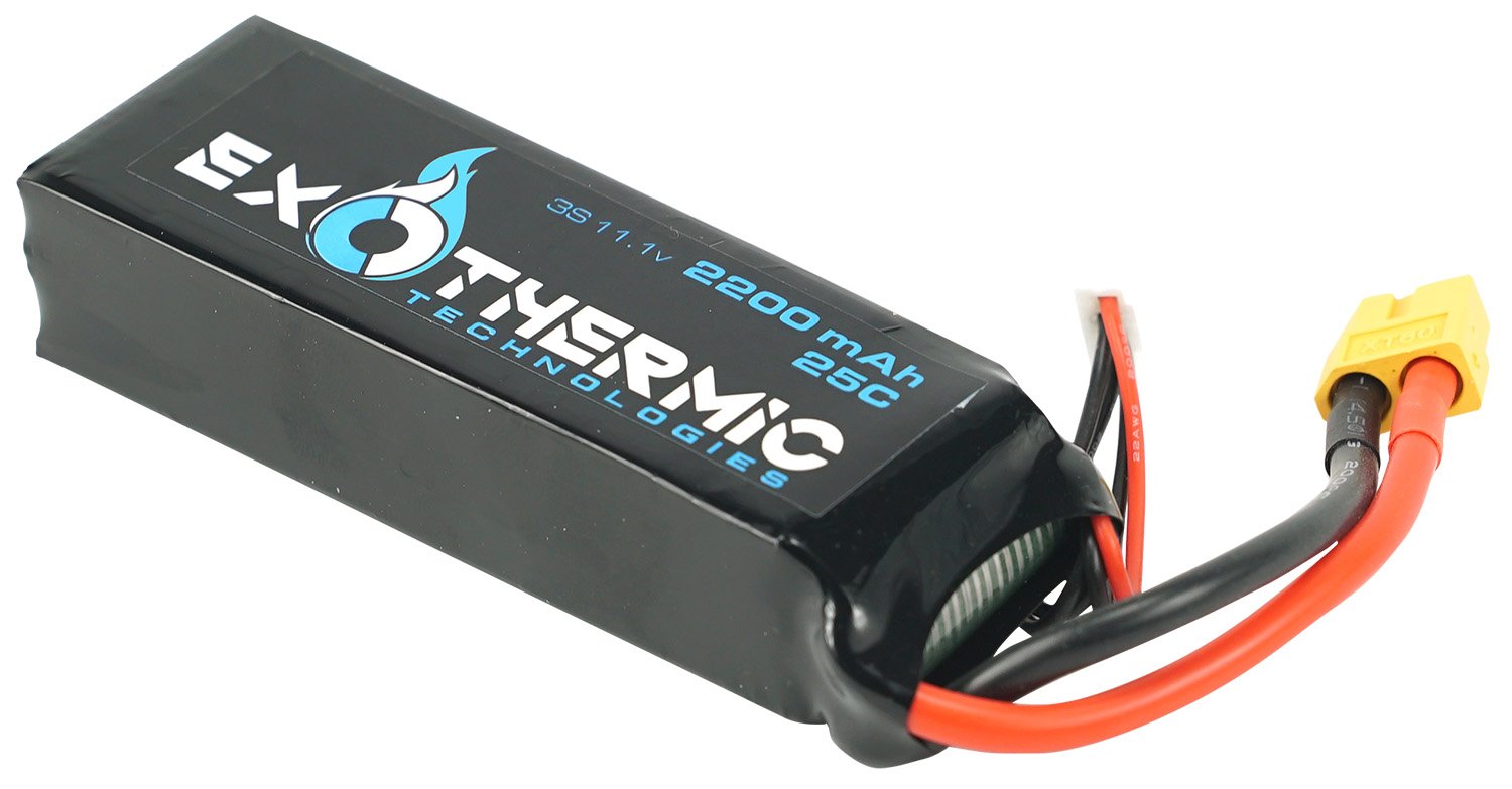 Exothermic BATTERY2200 11.1V 2200mAh LiPo Spare Battery Black - EXOTHER - 2,200