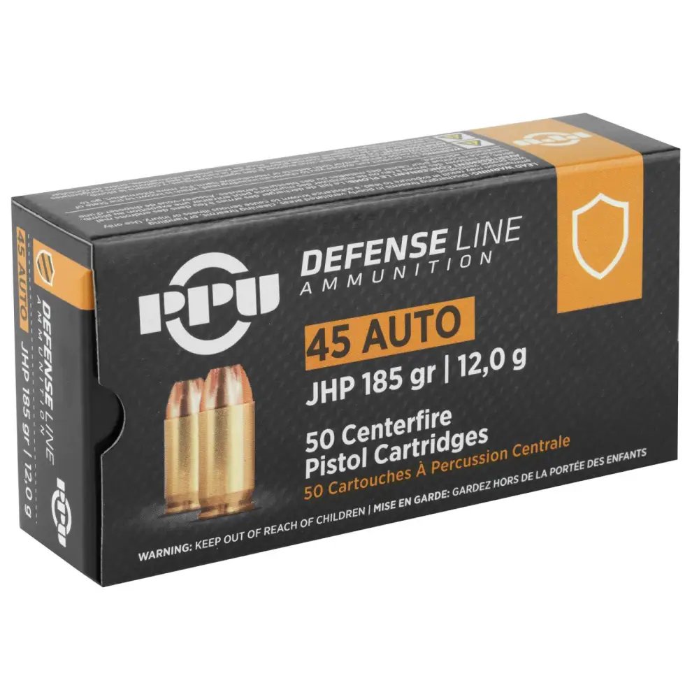 Prvi Partizan PPD45 Defense 45 ACP 185gr Jacketed Hollow Point 50/Box - Prvi Partizan - 45 ACP