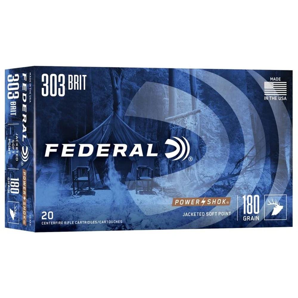 Federal Premium Power-Shok .303 British 180 Grain SP 20 Rounds - Federal Premium Ammunition - 303 British