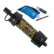Sawyer MINI Camo Water Filtration System: Lightweight, 0.1 Micron Absolute Filter, 100,000 Gallon Capacity - Sawyer