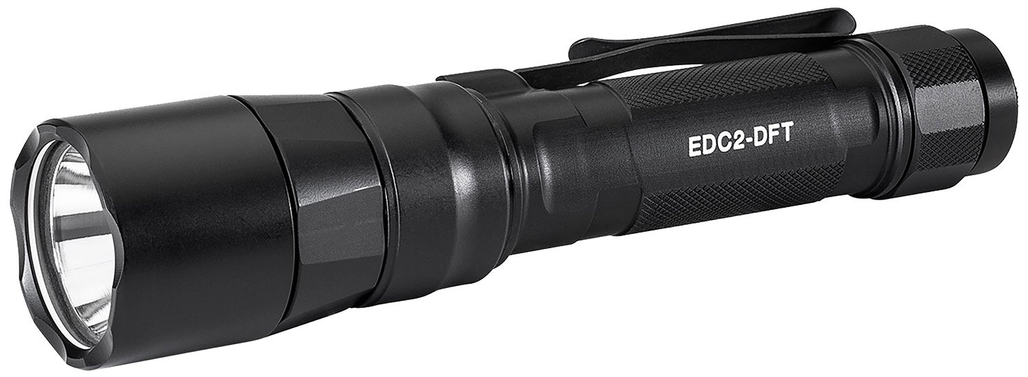 Surefire EDC2-DFT-BK Flashlight, Dual-Fuel, 700 Lumens, Black - SureFire - 25/600 (CR123A)/700 (18650) LUMENS