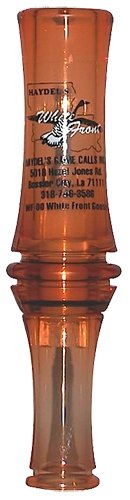 Haydel's WF00 White Front Goose Call Brown Acrylic Double O-Rings - HAY