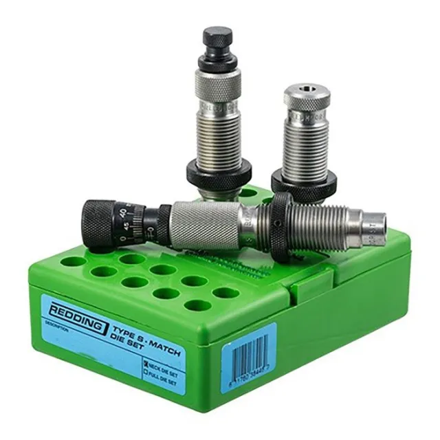 Redding 38648 6mm Dasher Type S Match Neck Die Set - Redding Reloading Equipment - 6 MM DASHER