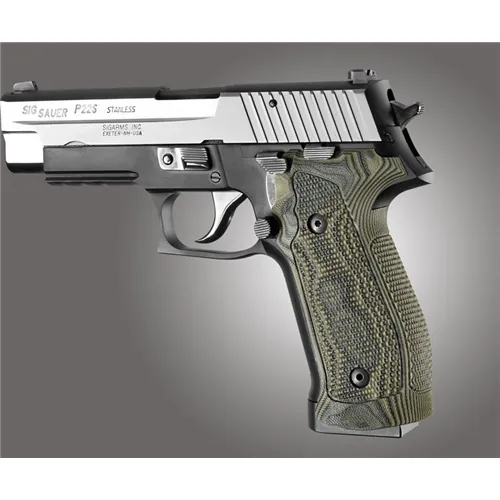 Hogue 23138 SIG Sauer P226 DA/SA Magrip - Piranha - G10 GMascus GREEN LAVA - Hogue