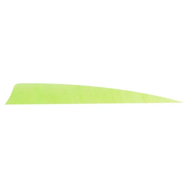 Trueflight 11613 Shield Cut Feathers Chartreuse 4" RW 100-Pack - Trueflight